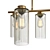 Luminous Glass Cylinder Chandelier 3D model small image 2
