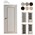 Versatile Set of 5 Stylish Doors 3D model small image 1