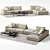Eole 2: Luxury Corner Sofa with Ottoman 3D model small image 1