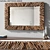 Rustic Coastal Driftwood Mirror 3D model small image 1