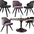 Minotti Neta Round Table & Leslie Chair 3D model small image 1