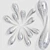 Handcrafted White Glass Splash 3D model small image 2