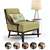 Baker Nob Hill Lounge Chair Set 3D model small image 1