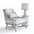 Baker Nob Hill Lounge Chair Set 3D model small image 2