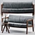 Lydia Brodde 2-Seater Leather Sofa 3D model small image 1