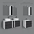 Aquaton Brook Modular Furniture 3D model small image 1