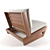 Elegant Teak Chair 3D model small image 3