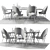 Modern Lavine Dining Set: chairs, table, decor 3D model small image 3