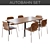 Modern Bernhardt Design Autobahn Table Set 3D model small image 1