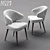 Italian Minotti Aston White Chair 3D model small image 1