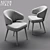 Italian Minotti Aston White Chair 3D model small image 3