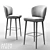 Italian Design: Minotti Aston Red Bar Stool 3D model small image 3