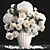 Elegant White Blossom Bouquet 3D model small image 1