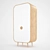 Sleek Rounded Cabinet 3D model small image 1