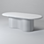 Elegant Oak Oval Dining Table 3D model small image 3