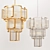 Glamour Luxe Chandelier Set 3D model small image 1