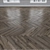 Vintage Oak Parquet: Herringbone, Linear, Chevron 3D model small image 2