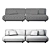 Oasi Paola Lenti Modular Sofa 3D model small image 3