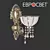 Elegant Crystal Wall Sconce 3D model small image 1