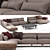Elegant Argo Sofa - Porada 3D model small image 1