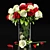 Elegant Rose Vase: Table Decor 3D model small image 1