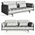 Poltrona Frau Sofa Clayton 1470 3D model small image 3