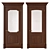 Decanto Collection: Vintage Enamel Birch Wood Door 3D model small image 1