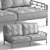 Modern Outdoor Legardo Sofa 3D model small image 3