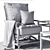 Canyon Metal Furniture Set: Stylish Outdoor Collection 3D model small image 3