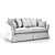 Elegant Provance Sofa in Textile and Solid Wood 3D model small image 3