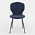 Sleek Blue Velvet Hawk Chair 3D model small image 2