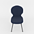 Sleek Blue Velvet Hawk Chair 3D model small image 3