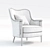 Elegant Classic Armchair 3D model small image 3