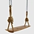 Natural Wood Indoor Swing 3D model small image 2