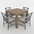 Elegant Carmel Dining Set 3D model small image 1