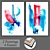 Gallery Set: 2 Paintings + 4 Frame Options 3D model small image 1