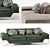 Princess Leather 2-Seater Sofa 3D model small image 1