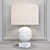 Elegant Blanc Sculpte Table Lamp 3D model small image 1