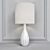 Elegant Swan Line Table Lamp 3D model small image 1