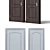 Elegant Dark Wood Interior Doors 3D model small image 2