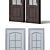 Elegant Dark Wood Interior Doors 3D model small image 3