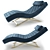Elegant Safavieh Monroe Chaise 3D model small image 1