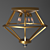 Diamond Drop Ceiling Light: Elegant Crystal Pendant 3D model small image 1