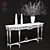 Artistic Wood and Marble Console | ANGELO CAPPELLINI ACCESSORIES 3D model small image 3