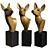 Bronze Roe Deer Sculpture 3D model small image 1