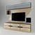 Modern TV Stand: Sleek and Sturdy 3D model small image 1