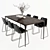 Siena Drexel Table Chair Set 3D model small image 1