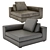 Gustav Leather Left-arm Chair: Modular Elegance 3D model small image 1