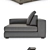 Gustav Leather Left-arm Chair: Modular Elegance 3D model small image 2