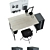 "Sleek Black Workstation Set - IKEA's Finest! 3D model small image 2